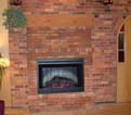Fireplace built with kiln bricks