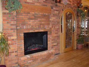 brick fireplace facing
